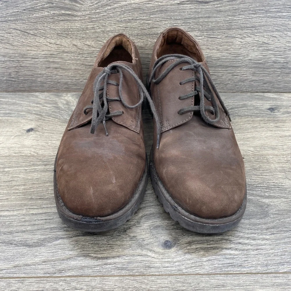 Richard Oxford Mens 8.5 Dark Brown Nubuck Leather Lug Sole Plain Toe 5502
